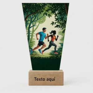 Trofeo de madera running ref.006