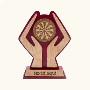 Trofeo de madera dardos ref.001
