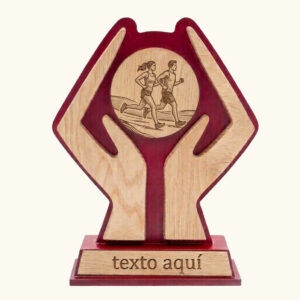 Trofeo de madera running ref.009